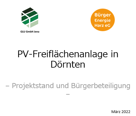 20220324 Präsentation (PDF) des Projektstands PV-Freiflächenanlage Dörnten zur Online-Informationsveranstaltung am 24.03.2022