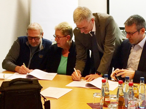 Unterzeichnung des Zusammenarbeits- und Direktvermarktungsvertrags mit dem Energieversorger Harz-Energie