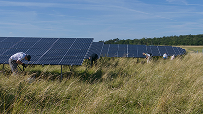 Arbeitseinsatz im Solarpark Dörnten Ost
