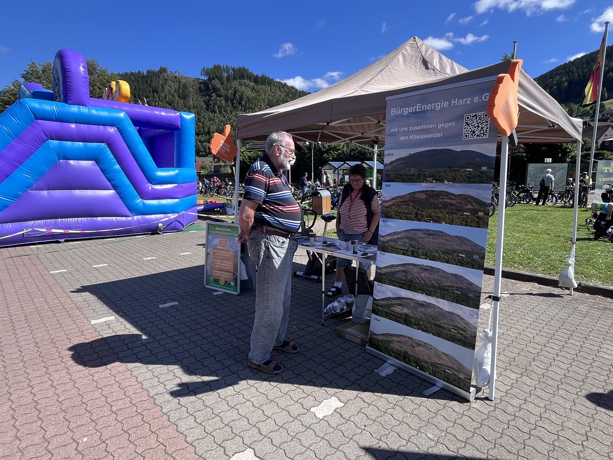 BE-Harz-Infostand in Lautenthal beim Fahrraderlebnistag 2025